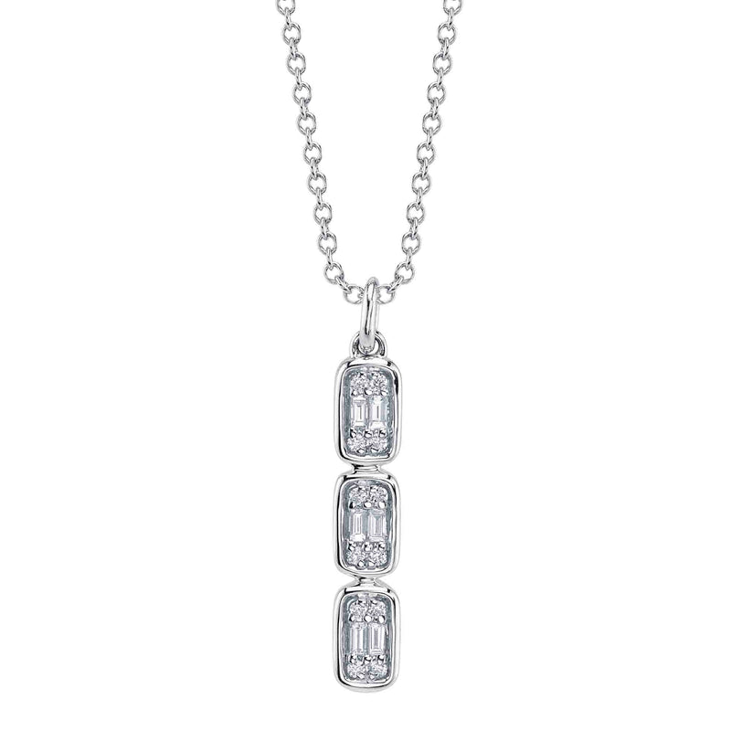 0.14CT DIAMOND BAGUETTE NECKLACE