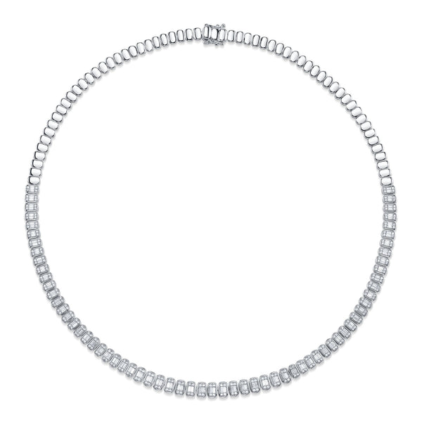 3.07CT DIAMOND BAGUETTE NECKLACE