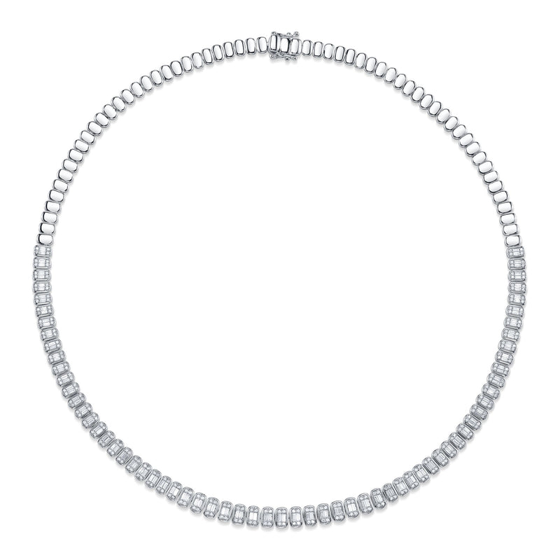 3.07CT DIAMOND BAGUETTE NECKLACE