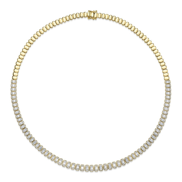 3.07CT DIAMOND BAGUETTE NECKLACE