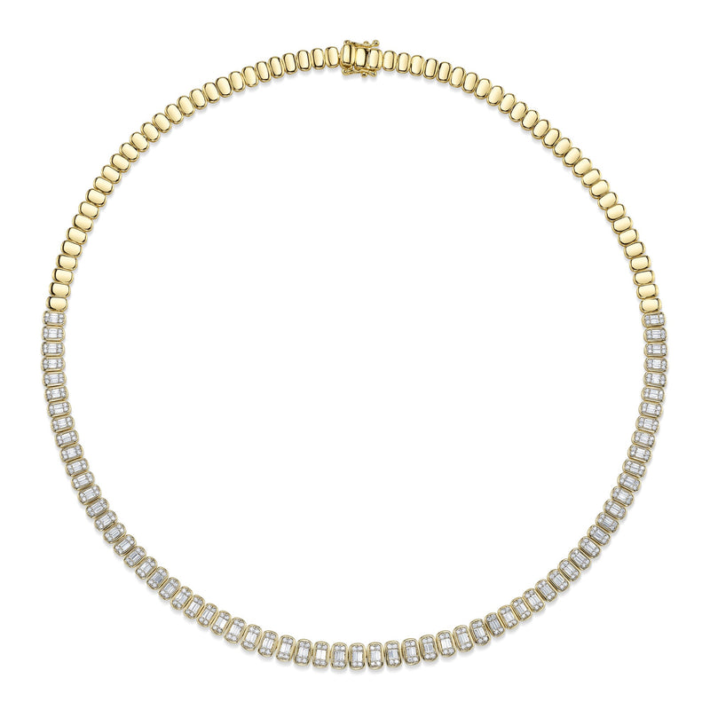 3.07CT DIAMOND BAGUETTE NECKLACE