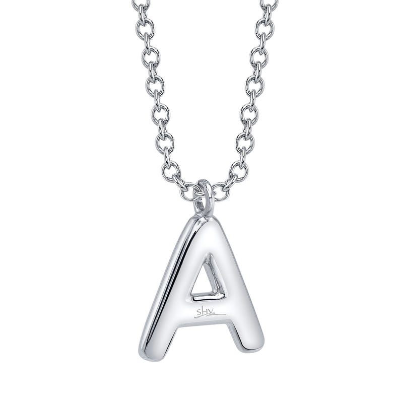 0.09CT DIAMOND PAVE NECKLACE - INITIAL A