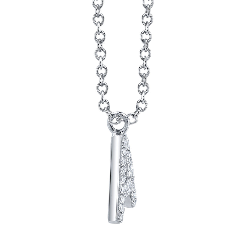 0.09CT DIAMOND PAVE NECKLACE - INITIAL A