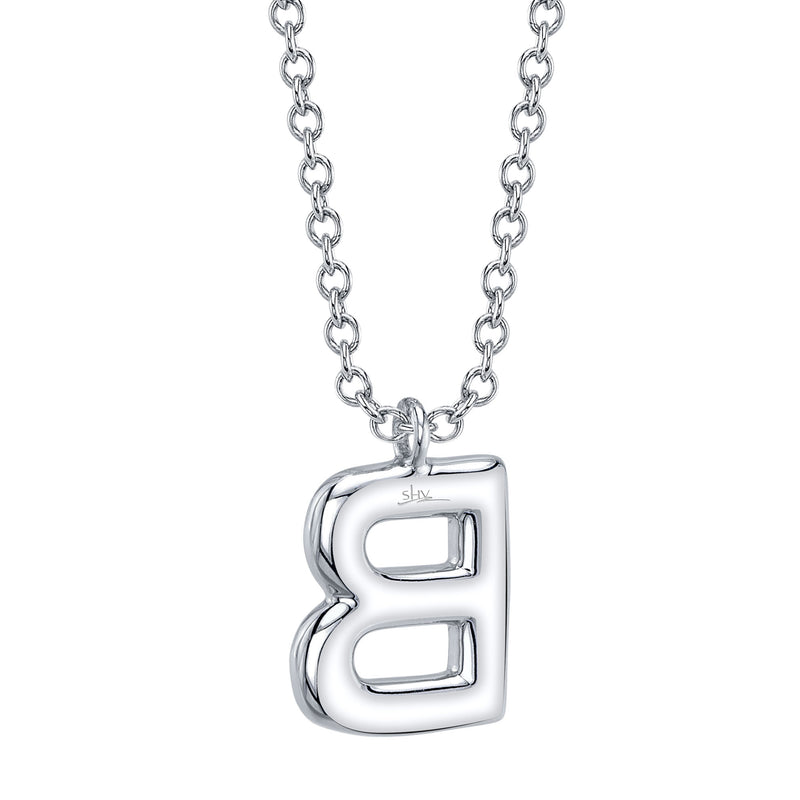0.11CT DIAMOND PAVE NECKLACE - INITIAL B