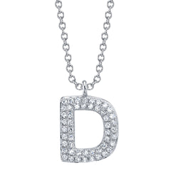 0.10CT DIAMOND PAVE NECKLACE - INITIAL D