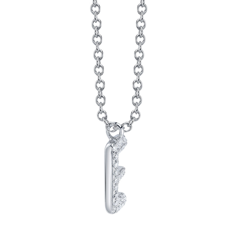 0.07CT DIAMOND PAVE NECKLACE - INITIAL E