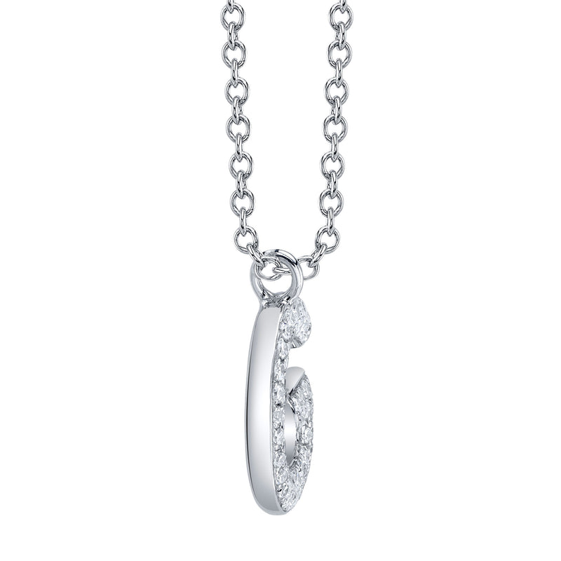0.10CT DIAMOND PAVE NECKLACE - INITIAL G