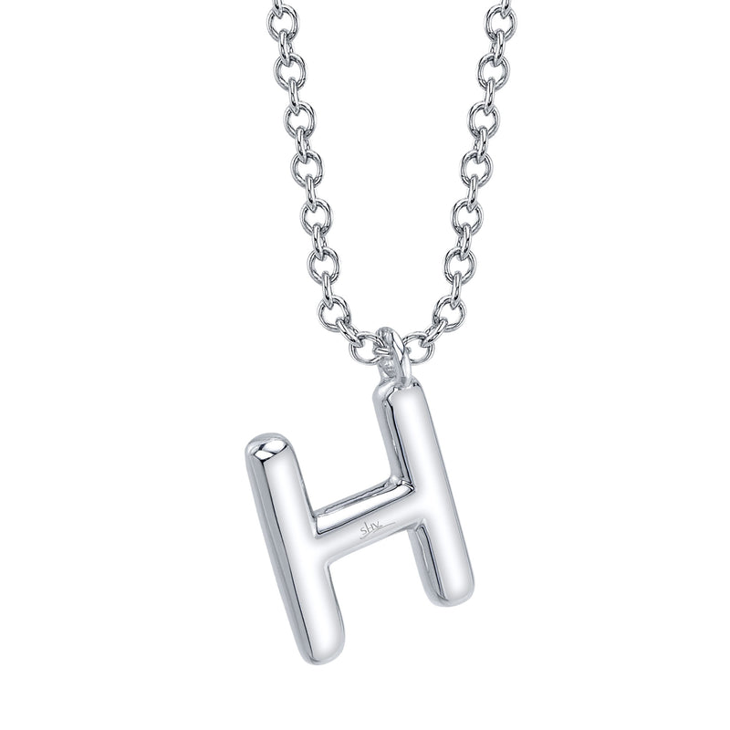 0.09CT DIAMOND PAVE NECKLACE - INITIAL H