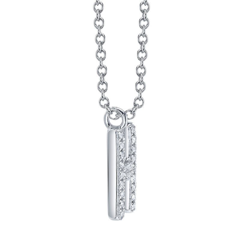 0.09CT DIAMOND PAVE NECKLACE - INITIAL H