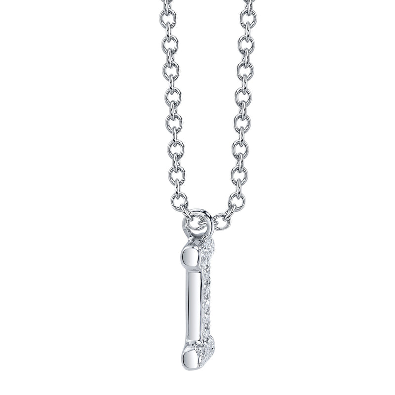 0.06CT DIAMOND PAVE NECKLACE - INITIAL I