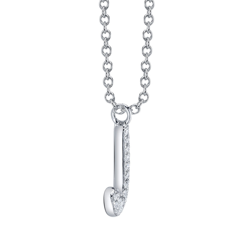 0.06CT DIAMOND PAVE NECKLACE - INITIAL J