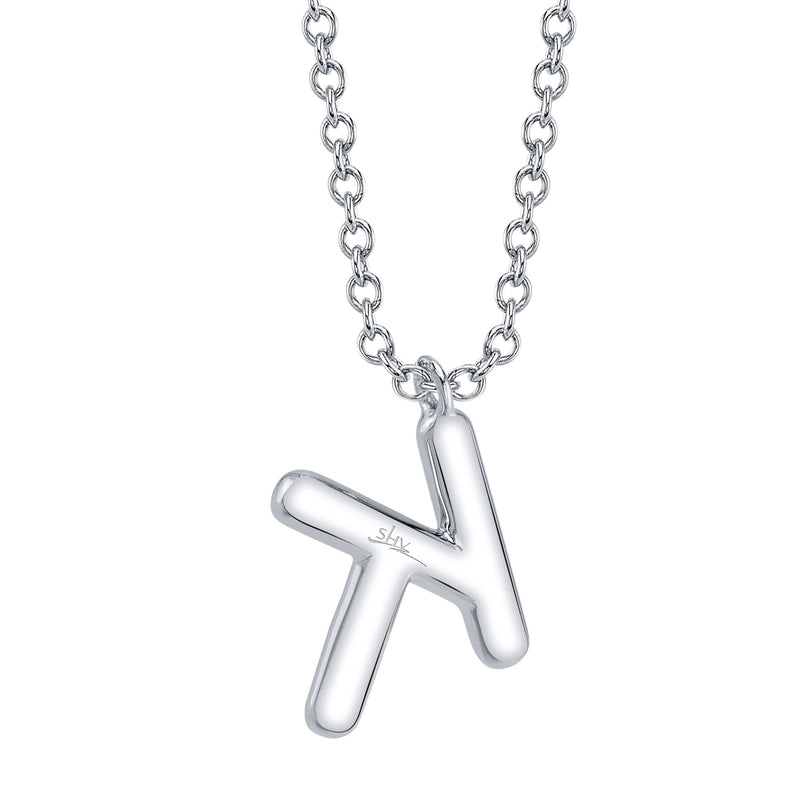 0.10CT DIAMOND PAVE NECKLACE - INITIAL K