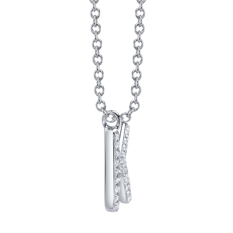 0.10CT DIAMOND PAVE NECKLACE - INITIAL K