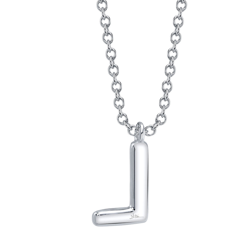 0.05CT DIAMOND PAVE NECKLACE - INITIAL L