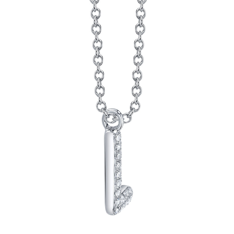 0.05CT DIAMOND PAVE NECKLACE - INITIAL L