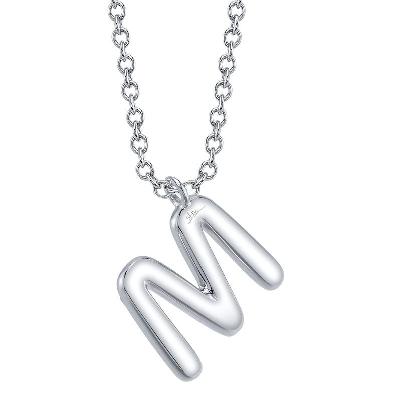 0.14CT DIAMOND PAVE NECKLACE - INITIAL M