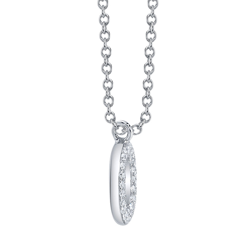 0.08CT DIAMOND PAVE NECKLACE - INITIAL O