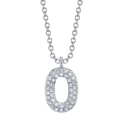 0.08CT DIAMOND PAVE NECKLACE - INITIAL O