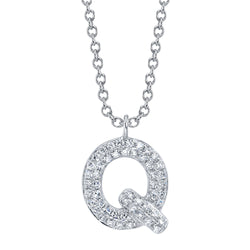 0.11CT DIAMOND PAVE NECKLACE - INITIAL Q