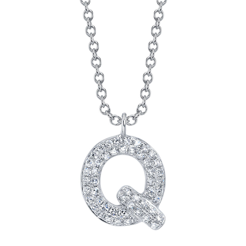 0.11CT DIAMOND PAVE NECKLACE - INITIAL Q