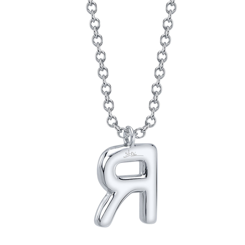 0.10CT DIAMOND PAVE NECKLACE - INITIAL R