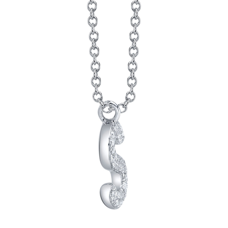0.09CT DIAMOND PAVE NECKLACE - INITIAL S