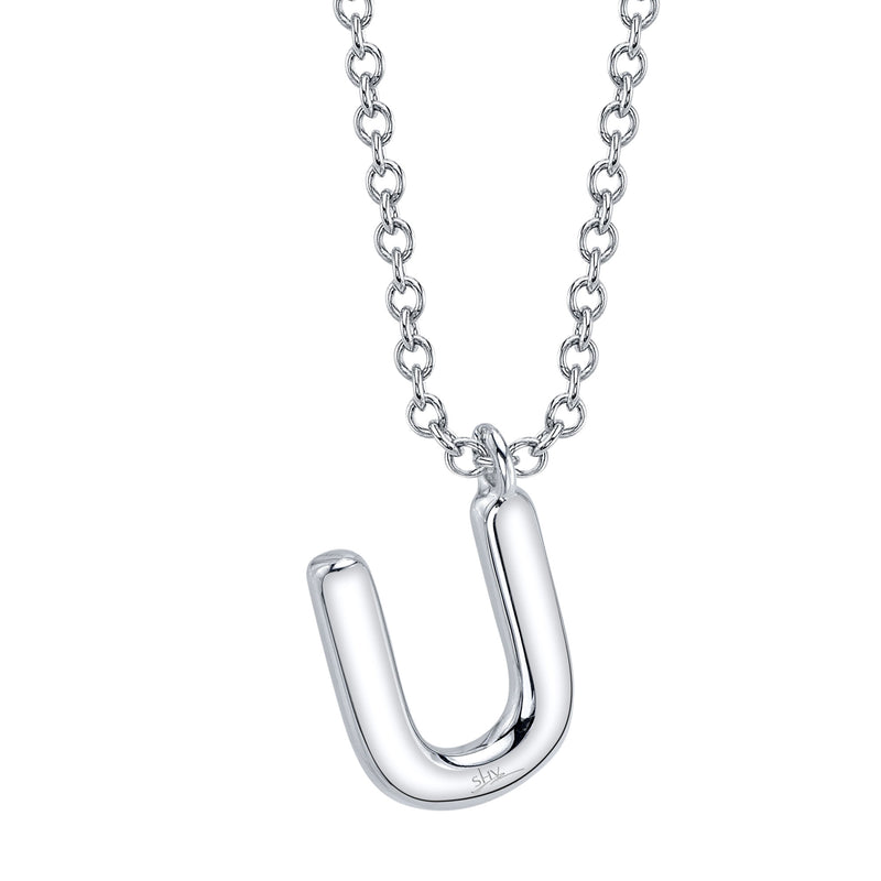 0.09CT DIAMOND PAVE NECKLACE - INITIAL U