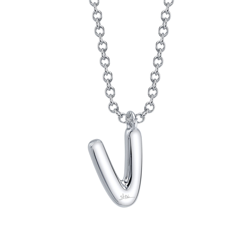0.07CT DIAMOND PAVE NECKLACE - INITIAL V