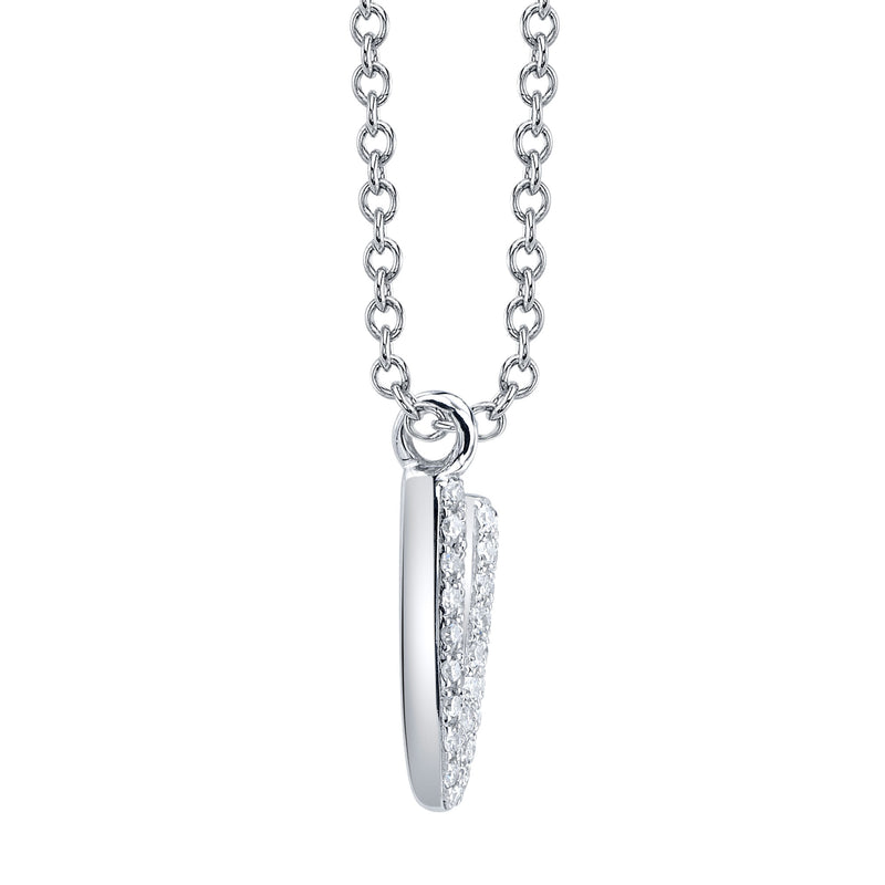 0.07CT DIAMOND PAVE NECKLACE - INITIAL V