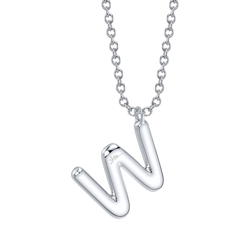 0.16CT DIAMOND PAVE NECKLACE - INITIAL W