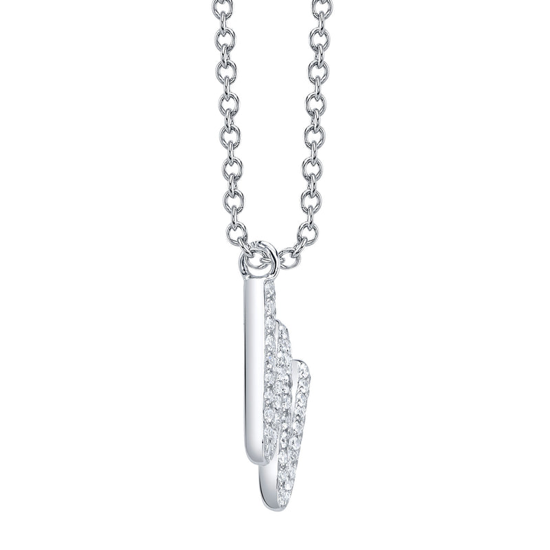 0.16CT DIAMOND PAVE NECKLACE - INITIAL W