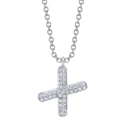 0.09CT DIAMOND PAVE NECKLACE - INITIAL X
