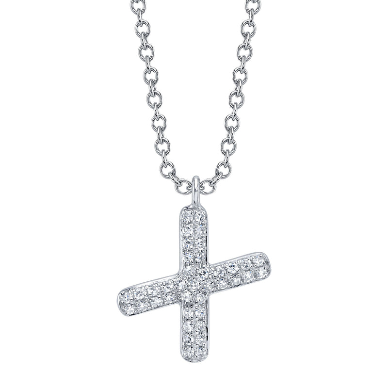 0.09CT DIAMOND PAVE NECKLACE - INITIAL X