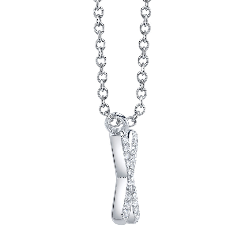 0.09CT DIAMOND PAVE NECKLACE - INITIAL X