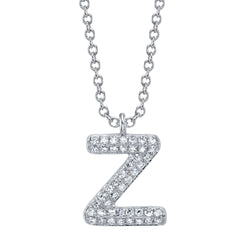 0.10CT DIAMOND PAVE NECKLACE - INITIAL Z