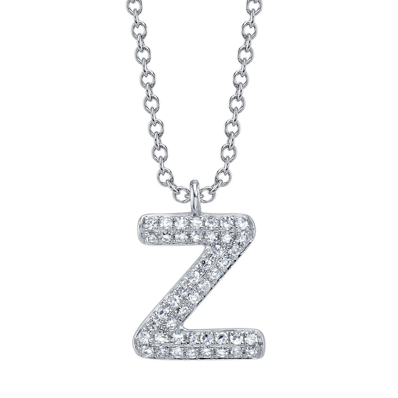 0.10CT DIAMOND PAVE NECKLACE - INITIAL Z