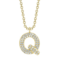 0.11CT DIAMOND PAVE NECKLACE - INITIAL Q