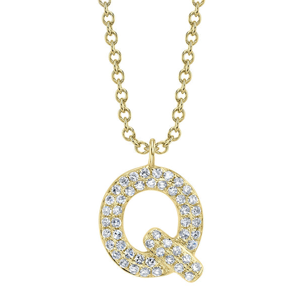 0.11CT DIAMOND PAVE NECKLACE - INITIAL Q