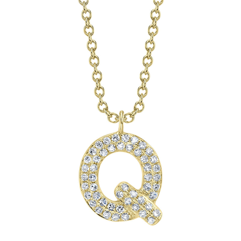 0.11CT DIAMOND PAVE NECKLACE - INITIAL Q