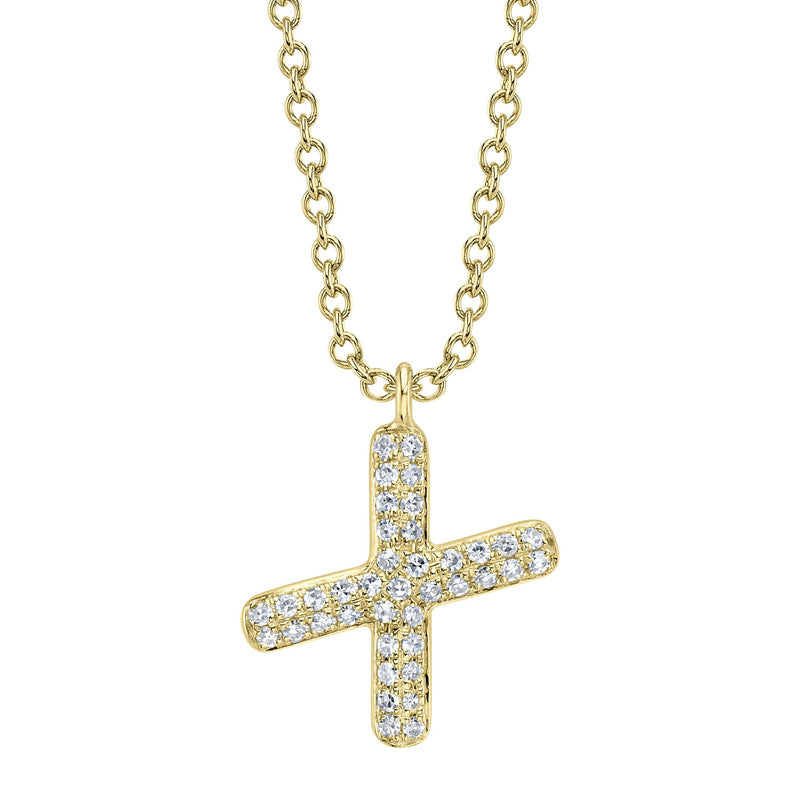 0.09CT DIAMOND PAVE NECKLACE - INITIAL X