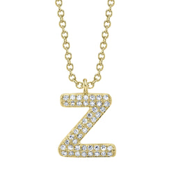 0.10CT DIAMOND PAVE NECKLACE - INITIAL Z
