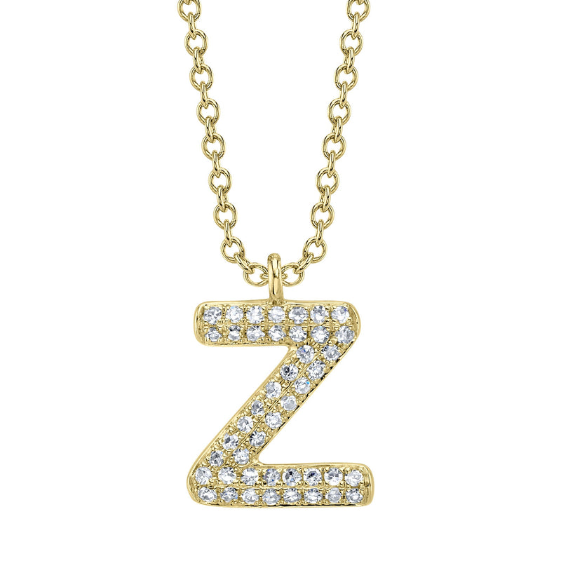 0.10CT DIAMOND PAVE NECKLACE - INITIAL Z