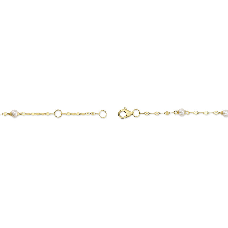 CULTURED PEARL SPARKLE CHAIN BRACELET