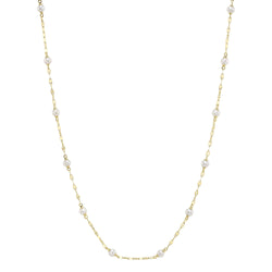 CULTURED PEARL SPARKLE CHAIN NECKLACE