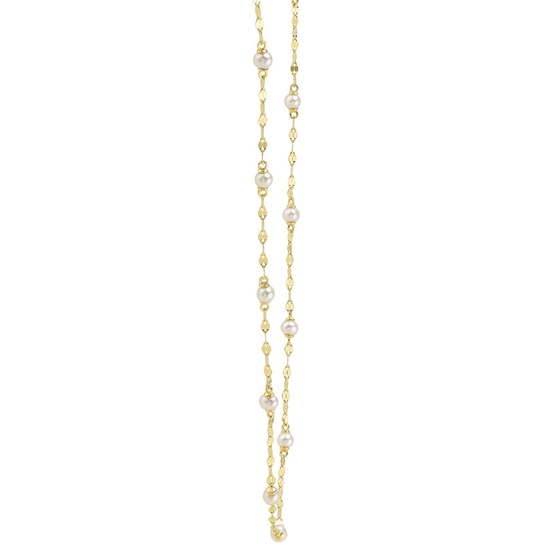 CULTURED PEARL SPARKLE CHAIN NECKLACE