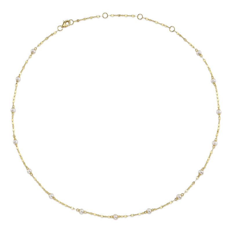 CULTURED PEARL SPARKLE CHAIN NECKLACE