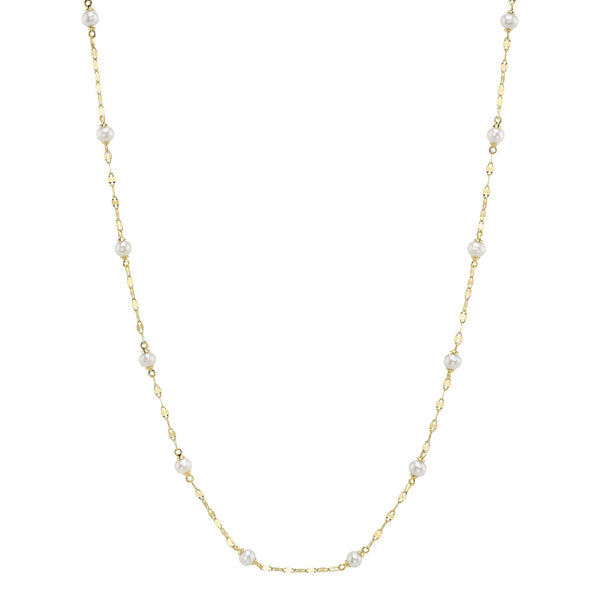 CULTURED PEARL SPARKLE CHAIN NECKLACE