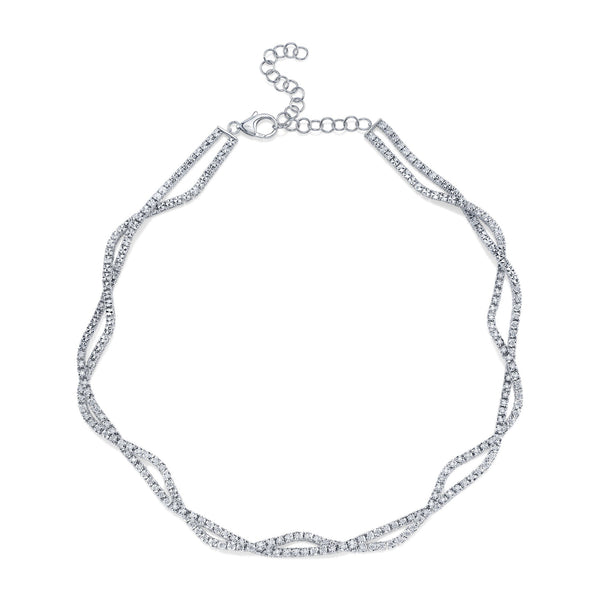2.53CT DIAMOND TWISTED DOUBLE STRAND NECKLACE