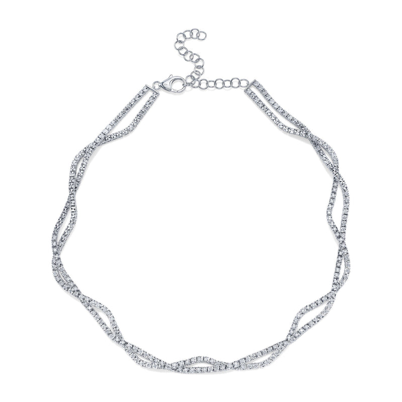 2.53CT DIAMOND TWISTED DOUBLE STRAND NECKLACE