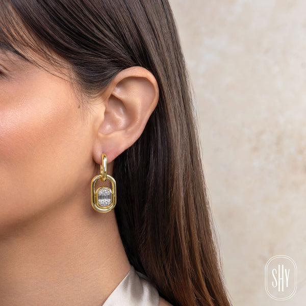 1.10CT DIAMOND BAGUETTE EARRING